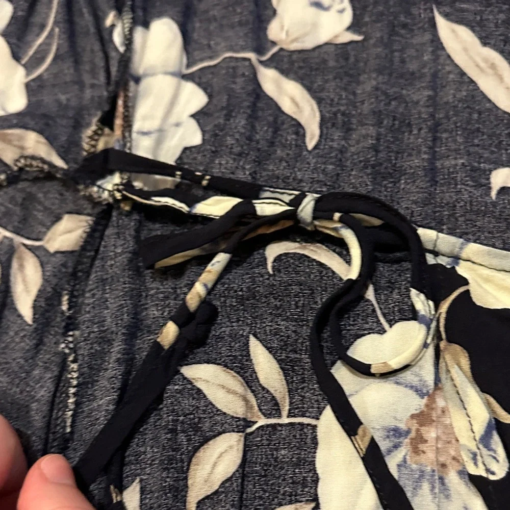 Lulus Lake Como Navy Floral High-Low Wrap Dress - Picture 10 of 14